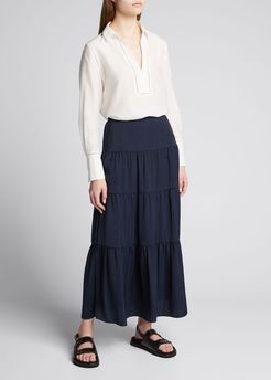 Elettra Long Tiered Skirt