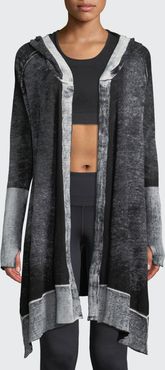 Huntress Hooded Open-Front Cardigan