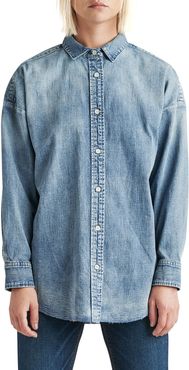 The Button Up Raw-Edge Chambray Shirt