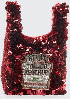 Mini Ketchup Sequins Tote Bag