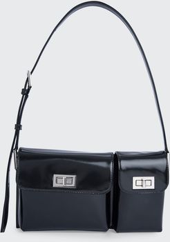 Billy Semi-Patent Leather Shoulder Bag