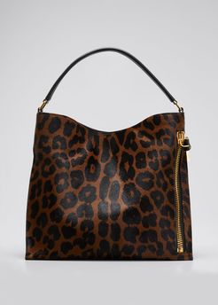Alix Small Leopard-Print Hobo Bag