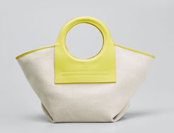 Cala Small Bicolor Ring-Handle Tote Bag