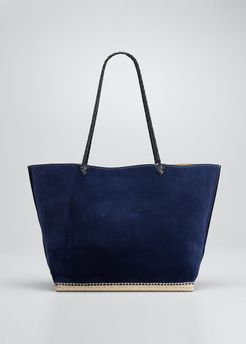 Espadrille Large Suede Tote Bag