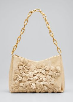 Kate Medium Floral Snakeskin/Leather Shoulder Bag