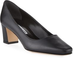 Okkatopla Leather Block-Heel Pumps