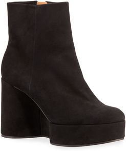 Belen Curvy Wedge Suede Booties