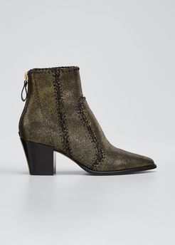 Benta Metallic Ankle Zip Booties