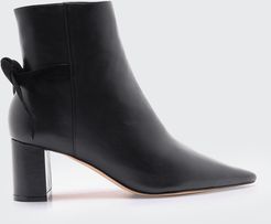Clarita Block-Heel Point-Toe Ankle Boots