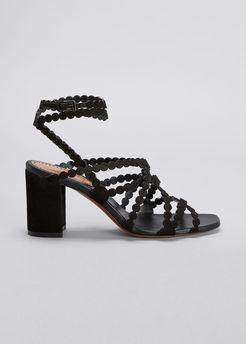 Dot Strappy Leather Sandals