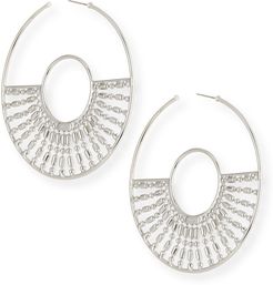 Diego Hoop Earrings, Silver