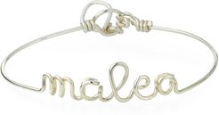 Personalized 5-Letter Wire Bracelet, Silver