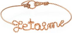 Personalized 10-Letter Twist Wire Bracelet, Rose Gold Fill