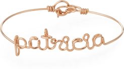 Personalized 5-Letter Wire Bracelet, Rose Gold Fill