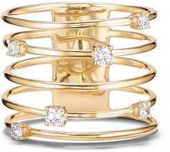 14k Gold Diamond Wire Crown Ring