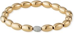 14k Gold 6mm Bead & Diamond Bracelet