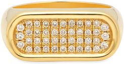 18k Gold 4-Row Diamond Stackable Ring, Size 7