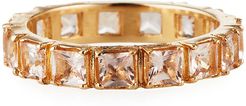 Cuento 14k Rose Gold Peach Morganite Band Ring, Size 6.5