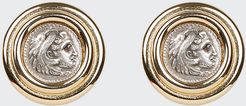 Roman Coin Clip Earrings