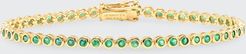 18k Emerald Mini Bezel Tennis Bracelet