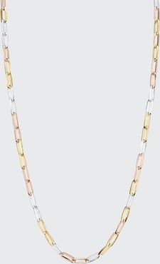 Knife Edge Oval Link Chain Necklace, 18"L