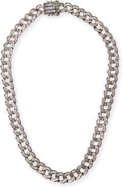 Baguette Curb-Chain Collar Necklace