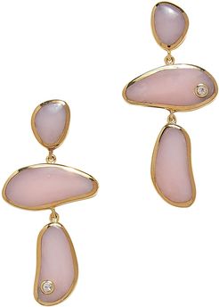 Francesca Pink Opal Three-Drop Earrings