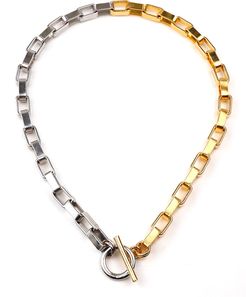 Two-Tone Link Necklace, 16"L