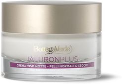 Ialuron Plus - Crema viso notte, supernutriente, antirughe, con microsfere di acido Ialuronico e Fiori bianchi (50 ml) - pelli nomali o secche