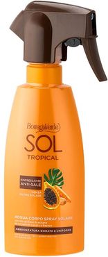 SOL Tropical - Acqua corpo spray solare - abbronzatura dorata e uniforme - con olio di Noce Brasiliana ed estratto di Carota e Papaya (200 ml) - senza filtro solare