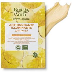 Estratti di bellezza - Maschera crema mousse - con Vitamina C microincapsulata e acqua di Mandarino da economia circolare - antiossidante, illuminante, anti fatica - tutti i tipi di pelle