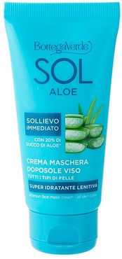SOL Aloe - Crema maschera doposole viso - super idratante lenitiva - con 20% di succo di Aloe* - sollievo immediato - tutti i tipi di pelle