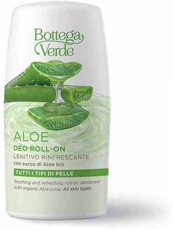 ALOE - Deodorante roll-on - lenitivo rinfrescante - con succo di Aloe bio - per tutti i tipi di pelle