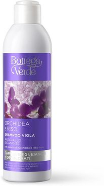Orchidea e Riso - Shampoo viola - antigiallo idratante - con estratti di Orchidea e di Riso viola - capelli grigi, bianchi o decolorati