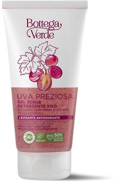 Uva Preziosa - Gel scrub detergente - levigante antiossidante - con estratto iperfermentato di Uva rossa - pelli normali