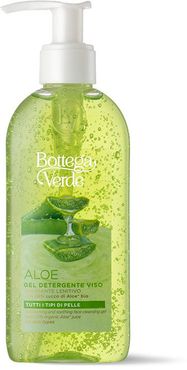 ALOE - Gel detergente viso - idratante lenitivo - con 20% succo di Aloe* bio (200 ml) - per tutti i tipi di pelle