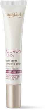 Ialuron Plus - Crema contorno occhi, antirughe, effetto filler *, con acido Ialuronico ed estratti di fiori Bianchi, SPF 15 - pelli normali o secche