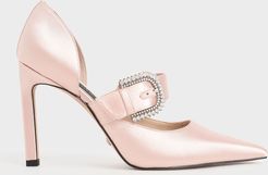 Wedding Collection: Satin Embellished-Buckle Pumps