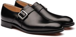 Calf Leather Monk Strap Man Black Size 7