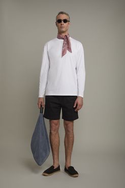 T-shirt uomo girocollo con manica lunga 100% cotone regular fit