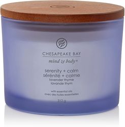 Serenity & Calm (Lavender Thyme) Candele In Vetro 3 Stoppini 312 gr Chesapeake Bay Candle
