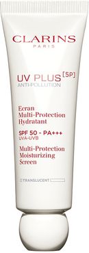 UV Plus 5P Anti-Pollution Écran Multi-Protection Hydratant SPF50 Trasparente Protezione Solare Anti-Inquinamento Idratante Illuminante 50 ml Clarins