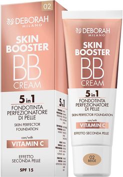 Skin Booster BB Cream 5in1 SPF15 02 Beige Idratante Illuminante Protettivo 30 ml Deborah