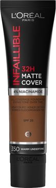 Infaillible 32H Matte Cover 350 Warm Underton SPF25 Fondotinta Alta Comprenza 30 ml L'Oréal Paris