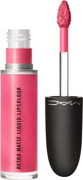 Retro Matte Liquid Lipcolour Metallics Metallic Rose Tinta Labbra Finish Setoso e Metallico Lunga Tenuta 5 ml Mac