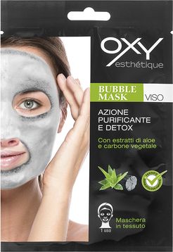 Bubble Mask Viso con Estratti di Aloe e Carbone Vegetale 1 pz OXY