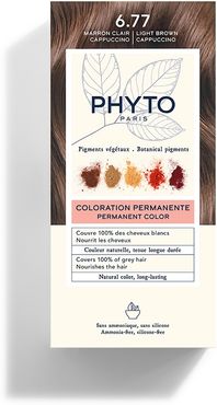 Colorazione Permanente 6.77 Marron Clair Cappuccino Tinta Naturale Luminosa Intensa 6.77 Phyto