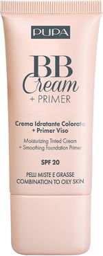 BB Cream + Primer Pelli Miste e Grasse 002 Natural Crema Idratante Colorata + Primer Viso 5 in 1 30 ml Pupa