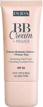 BB Cream + Primer Tutti i Tipi di Pelle 001 Nude Crema Idratante Colorata + Primer Viso 5 in 1 30 ml Pupa