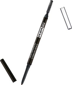 High Definition Eyebrow Pencil 003 Dark Brown Automatica con Pettinino Applicazione Super Definita 0,09 gr Pupa